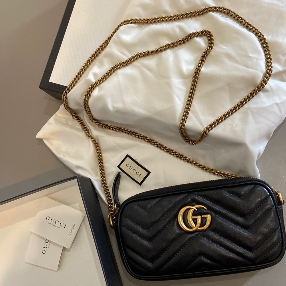 Gucci Mini GG Marmont Chain Bag